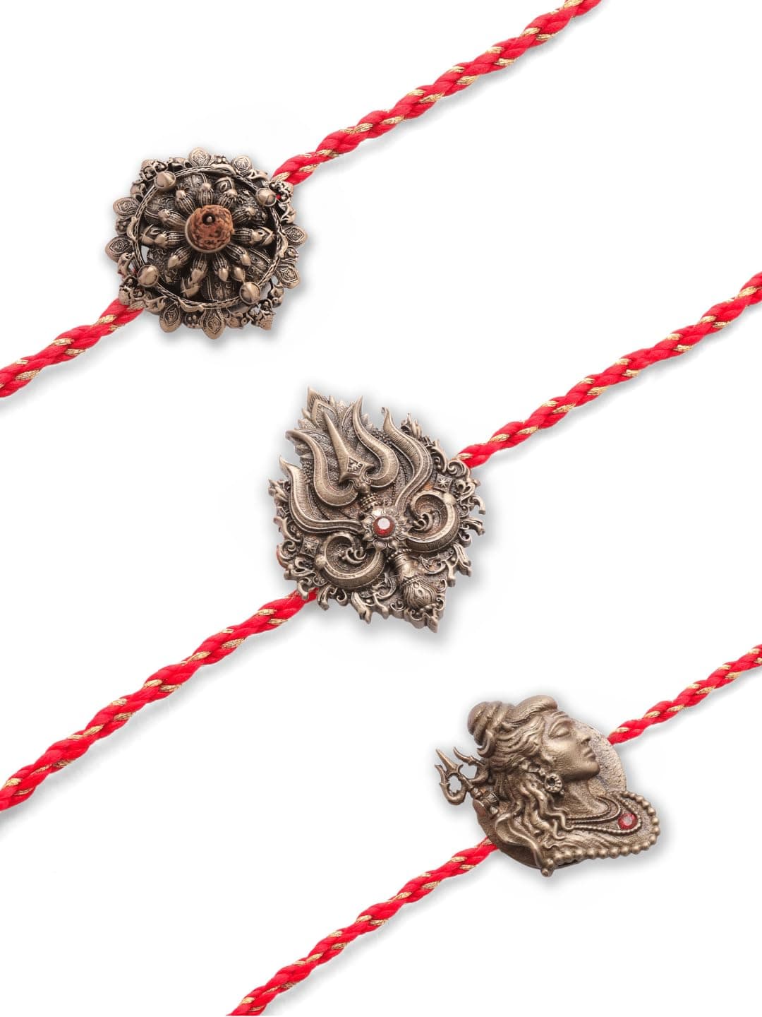 Cosa Nostraa Set of 3 Mahadev Divine Motif Premium Convertible Button Cover