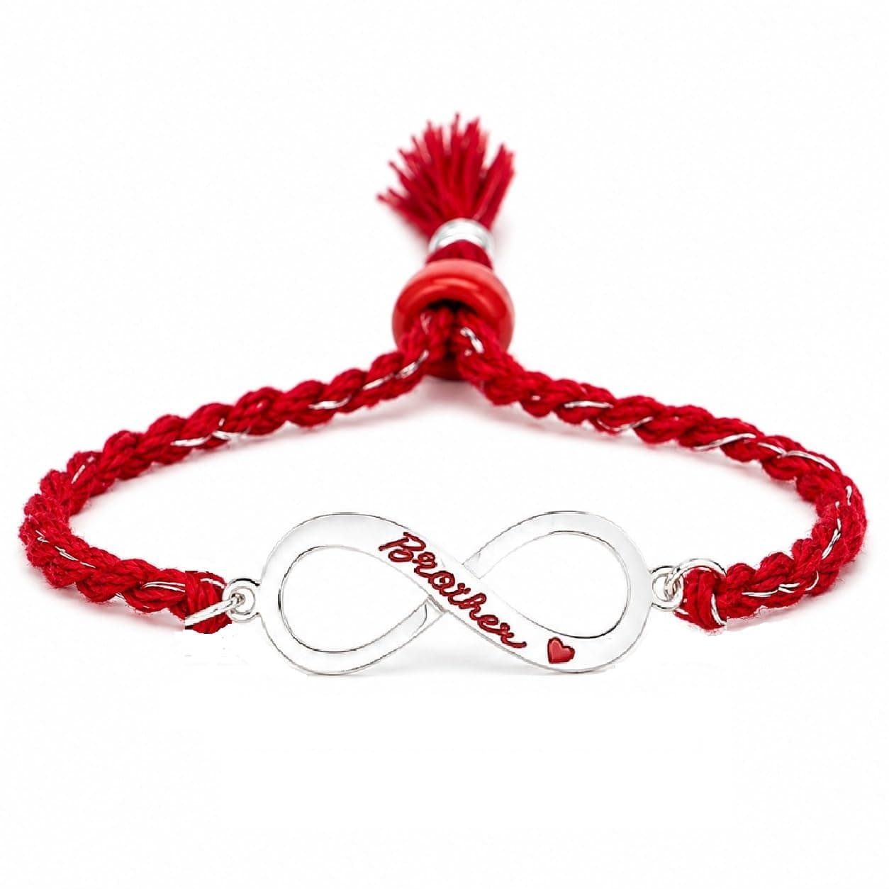 MEENAKARI HERITAGE JEWELLERY Pure 925 Sterling Silver Infinity Rakhi combo Set