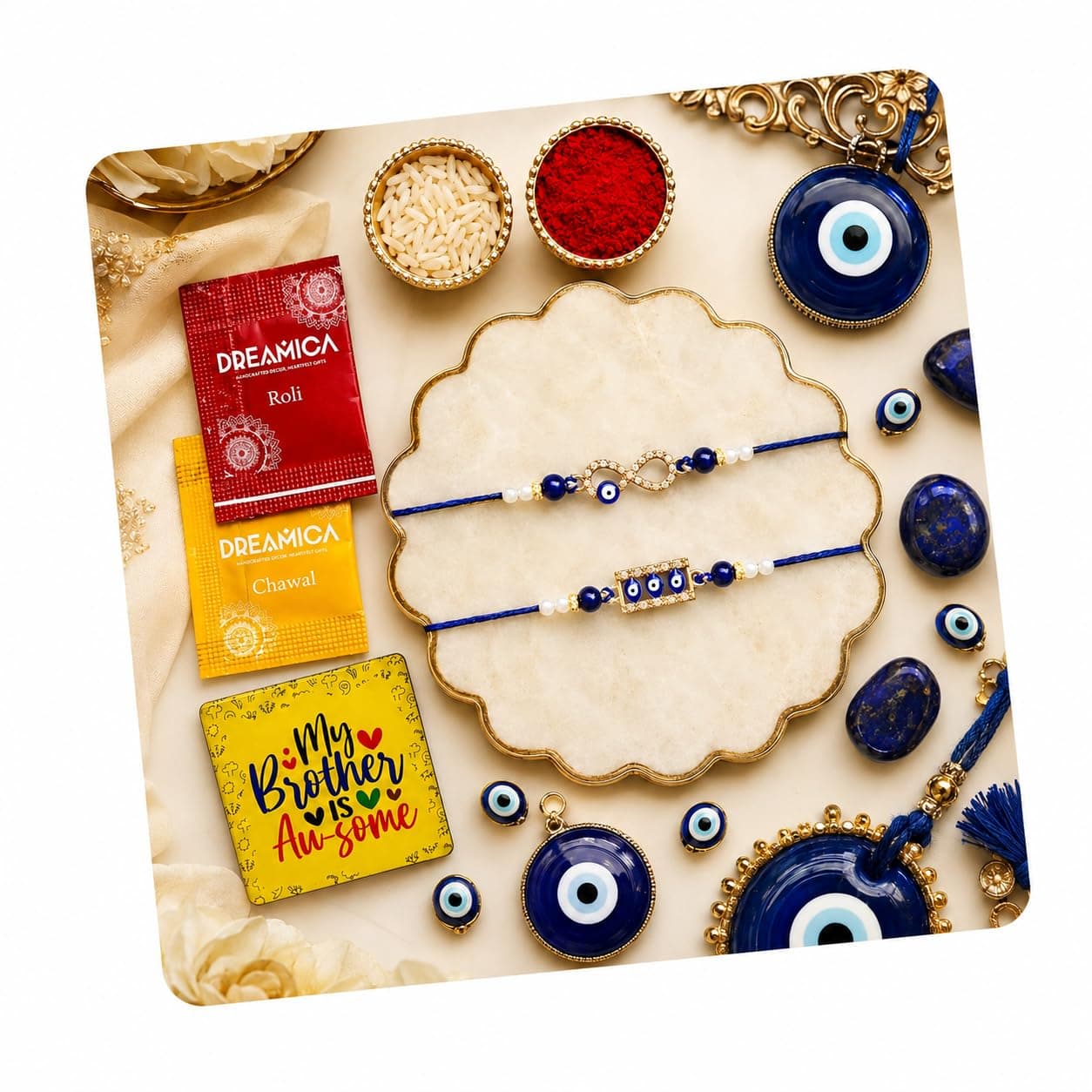 Dreamica Set of 2 Designer Rakhi for Brother