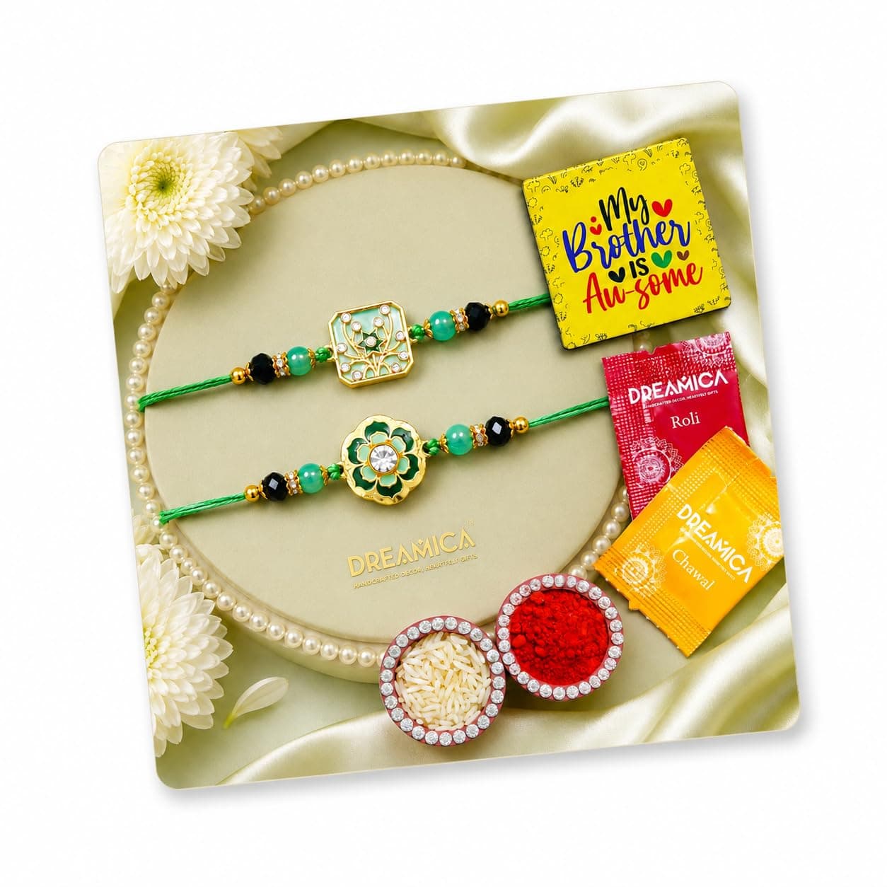 Dreamica Set of 2 Designer Rakhi for Brother