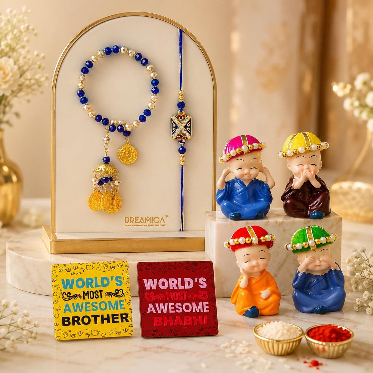 Dreamica Designer Bhaiya Bhabhi Rakhi Set