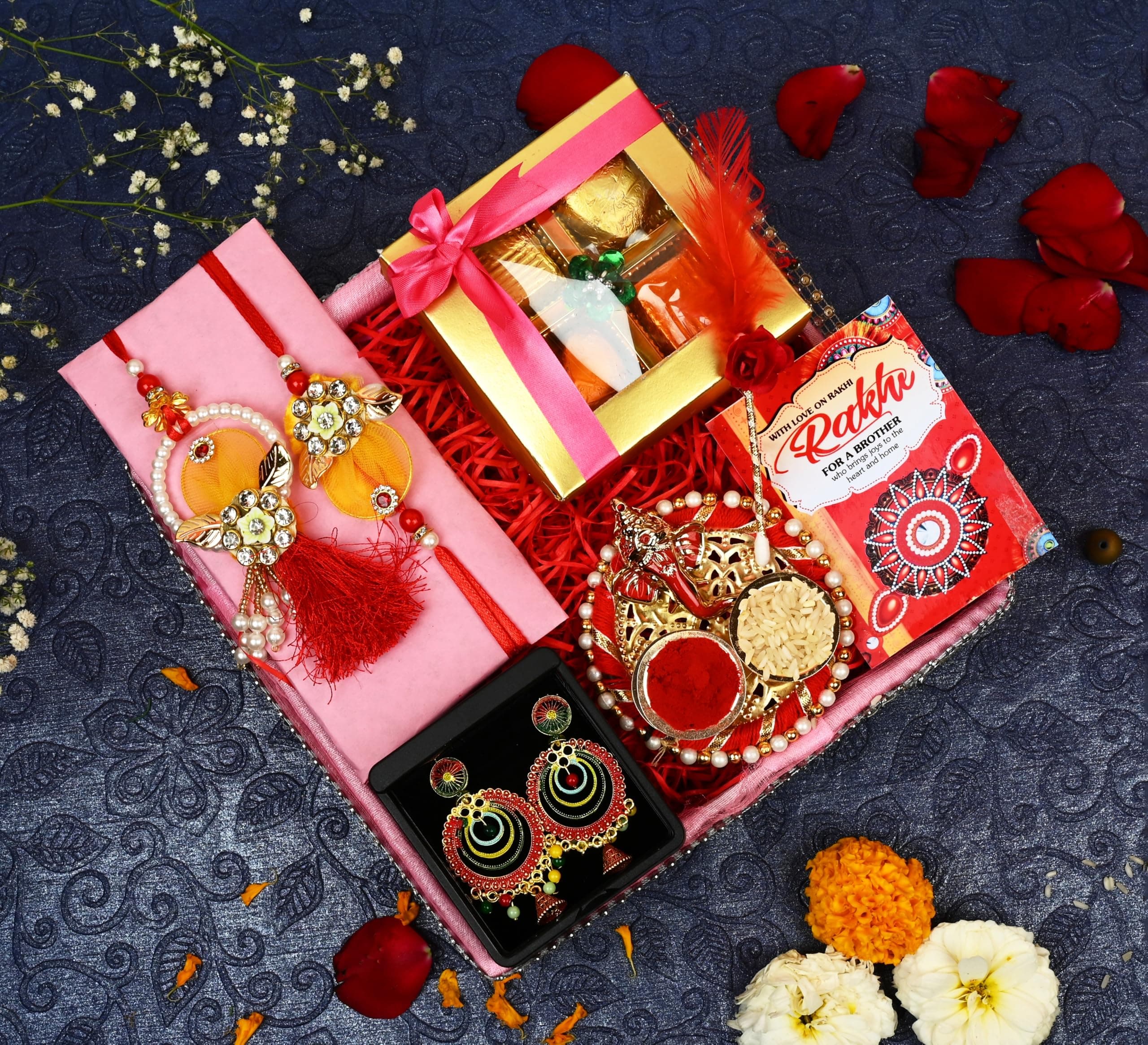 Rakhi set for brother and bhabhi/rakhi for bhaiya and bhabhi