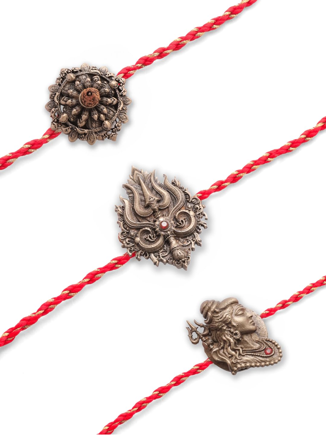 Cosa Nostraa Set of 3 Mahadev Divine Motif Premium Convertible Button Cover