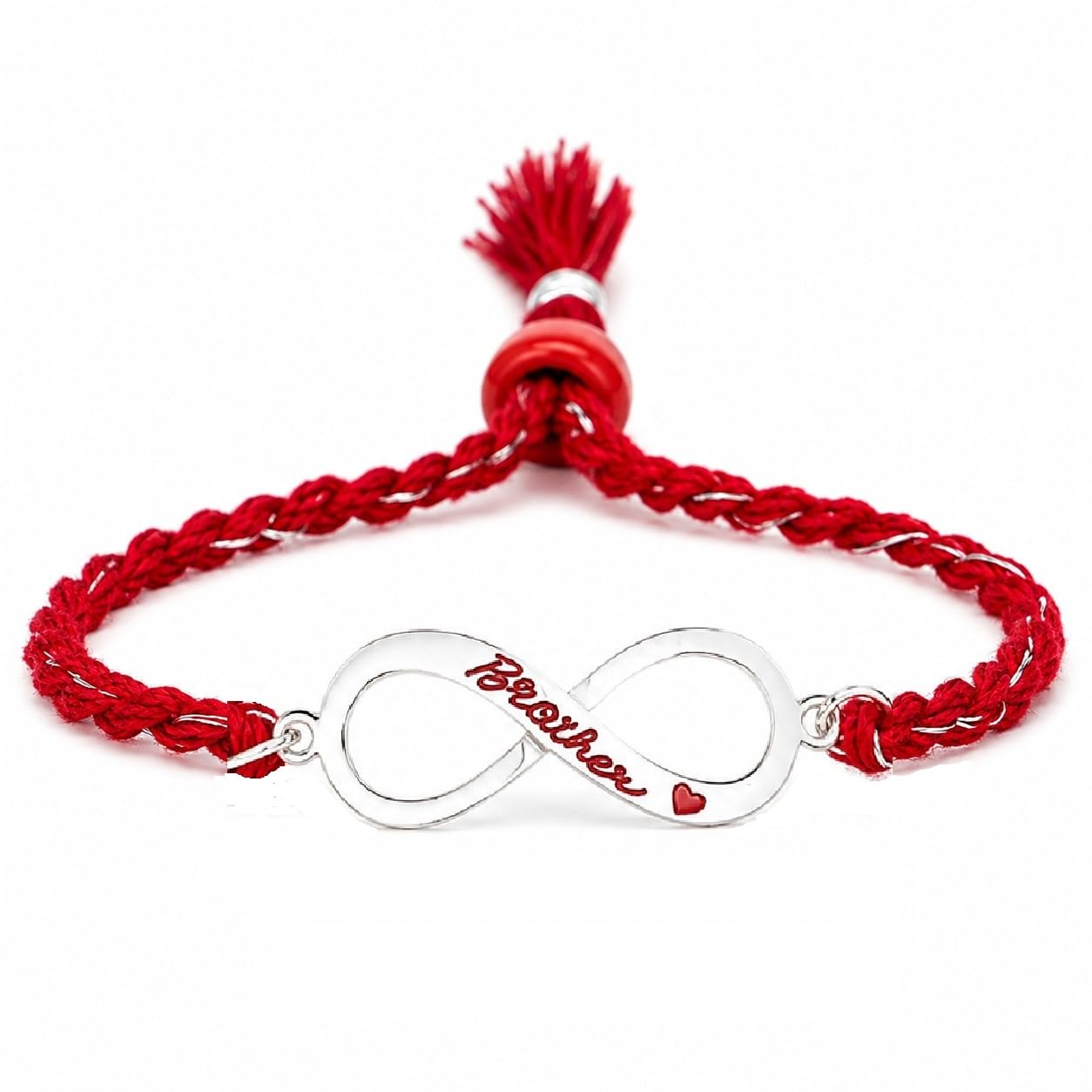 MEENAKARI HERITAGE JEWELLERY Pure 925 Sterling Silver Infinity Rakhi combo Set