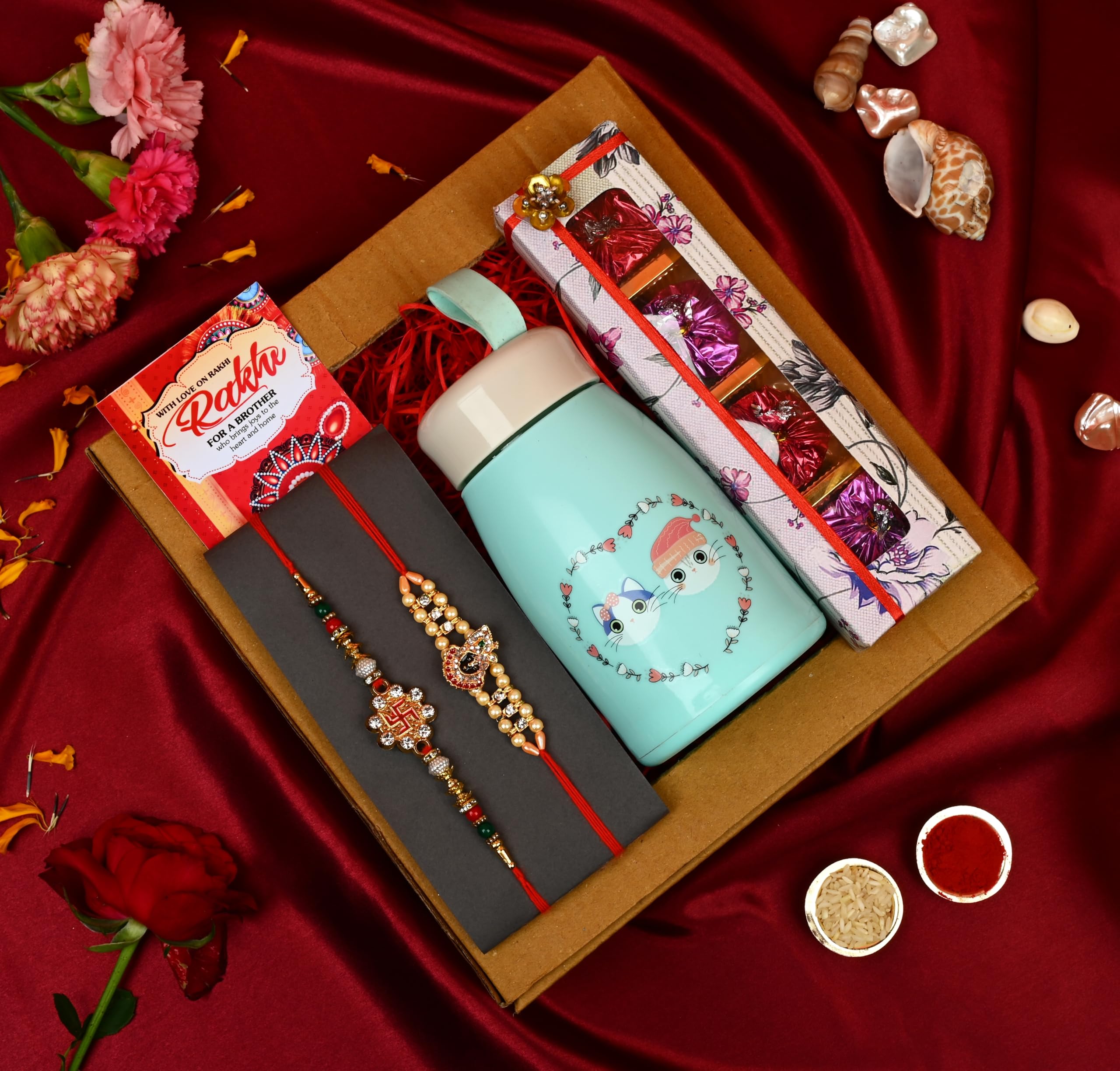 Rakhi hamper for brother/rakhi set for brother/rakhi gift for brother-Set of 2