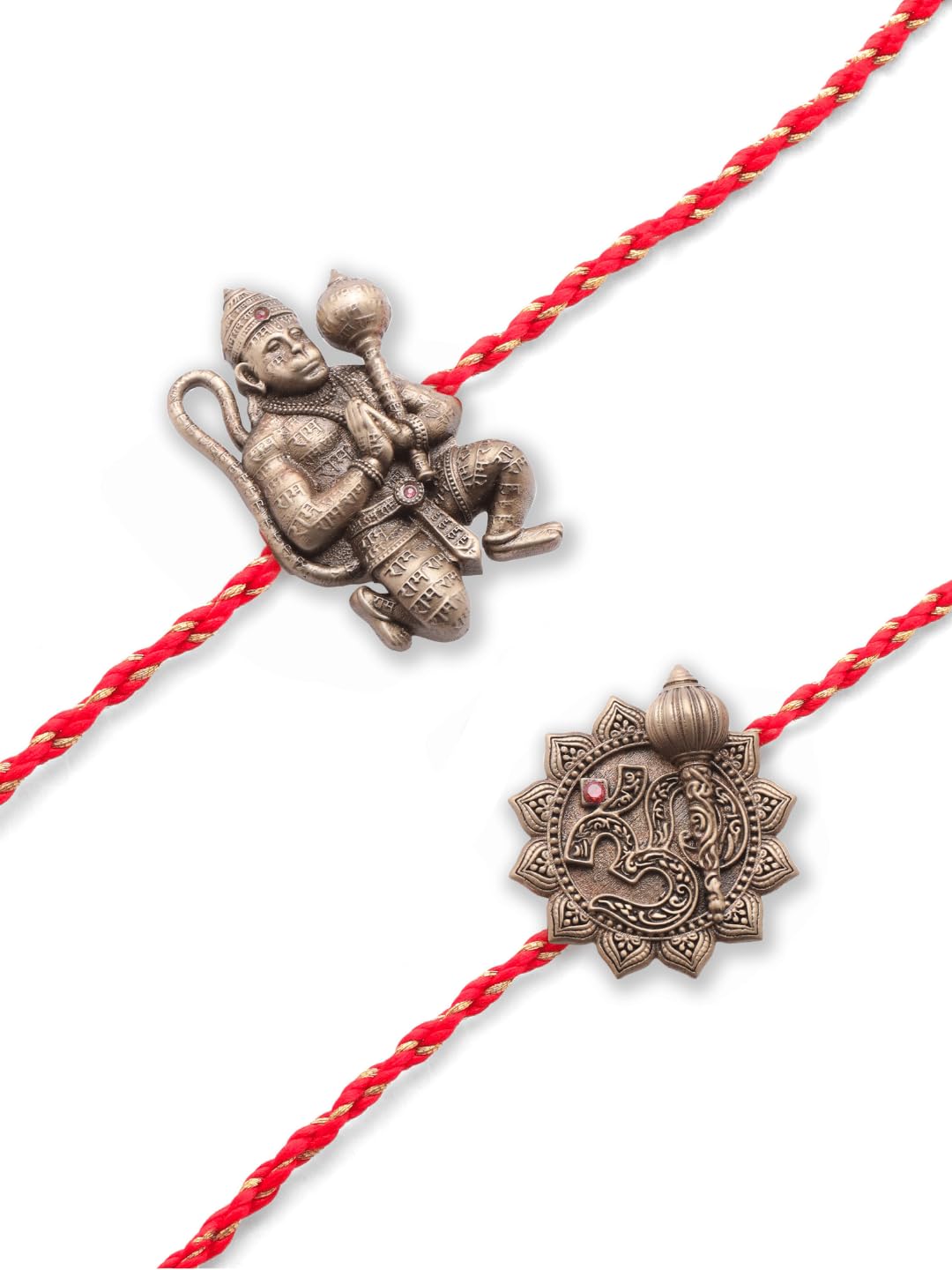 Cosa Nostraa Set of 2 Hanuman Ji and Om Divine Premium Convertible Button Cover