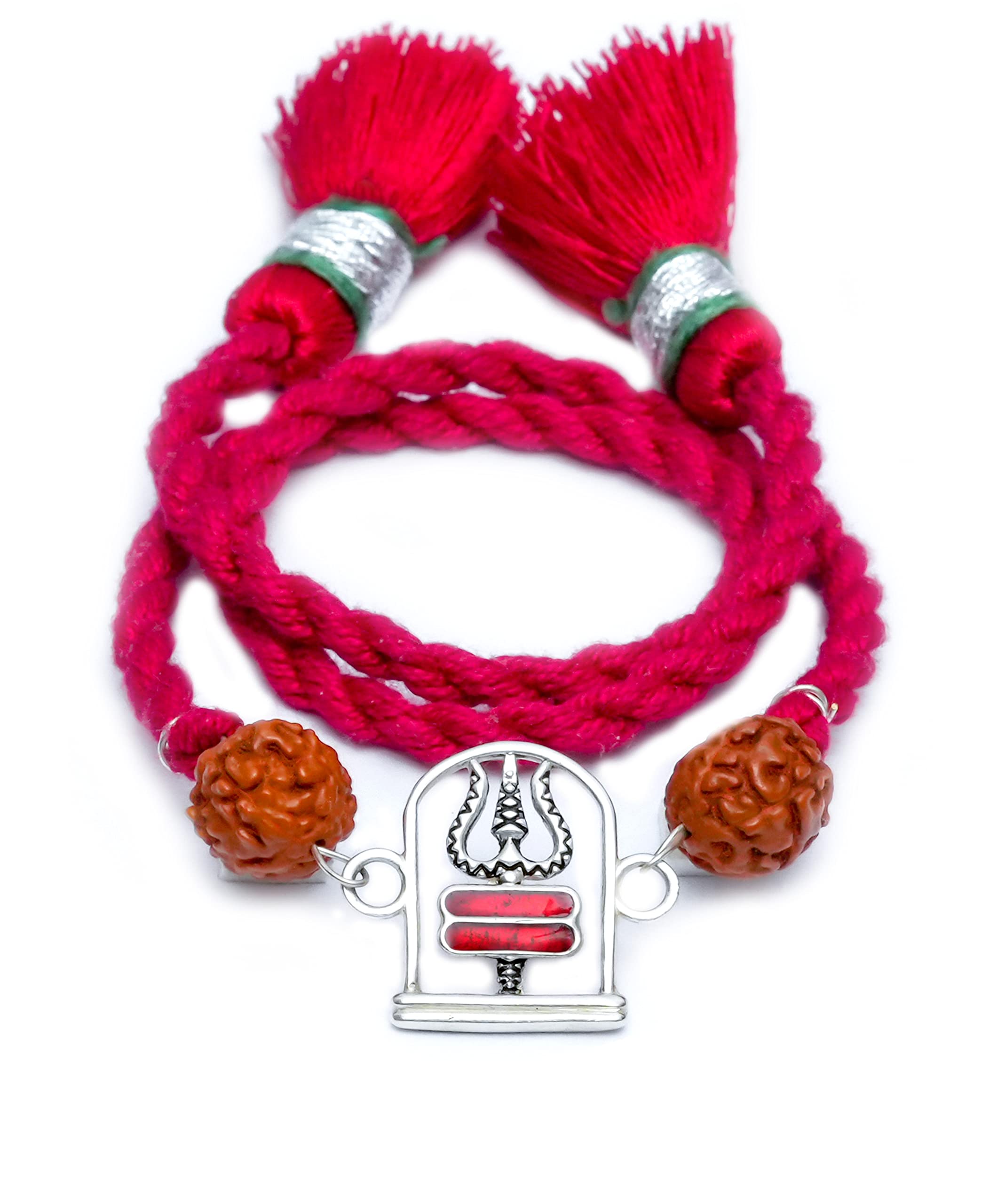 MEENAKARI HERITAGE JEWELLERY Meenakari 925 Sterling Silver Shivalinga Trishul