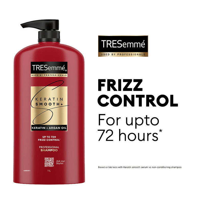 Tresemme Keratin Smooth Shampoo for Straighter Shinier Hair with Argan Oil Nourishes Dry Hair on