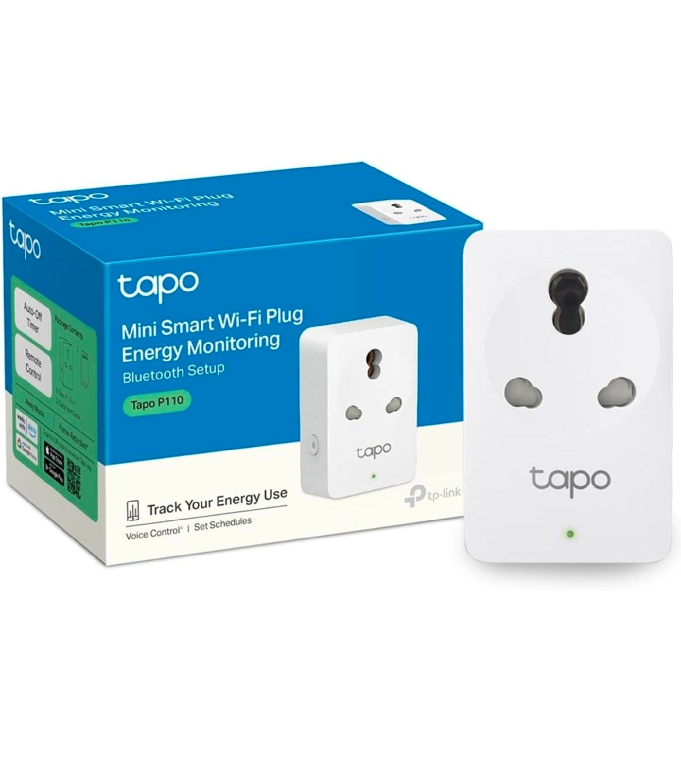 Tapo P110 16A Wi-Fi Smart Plug with Energy Monitoring, Suitable for High-Power Appliances & Microwave Ovens, Remote Control, Timer & Schedule, Works with Alexa, Google Assistant, Apple Home