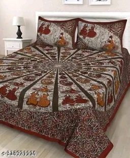 Cotton double bed bedsheet