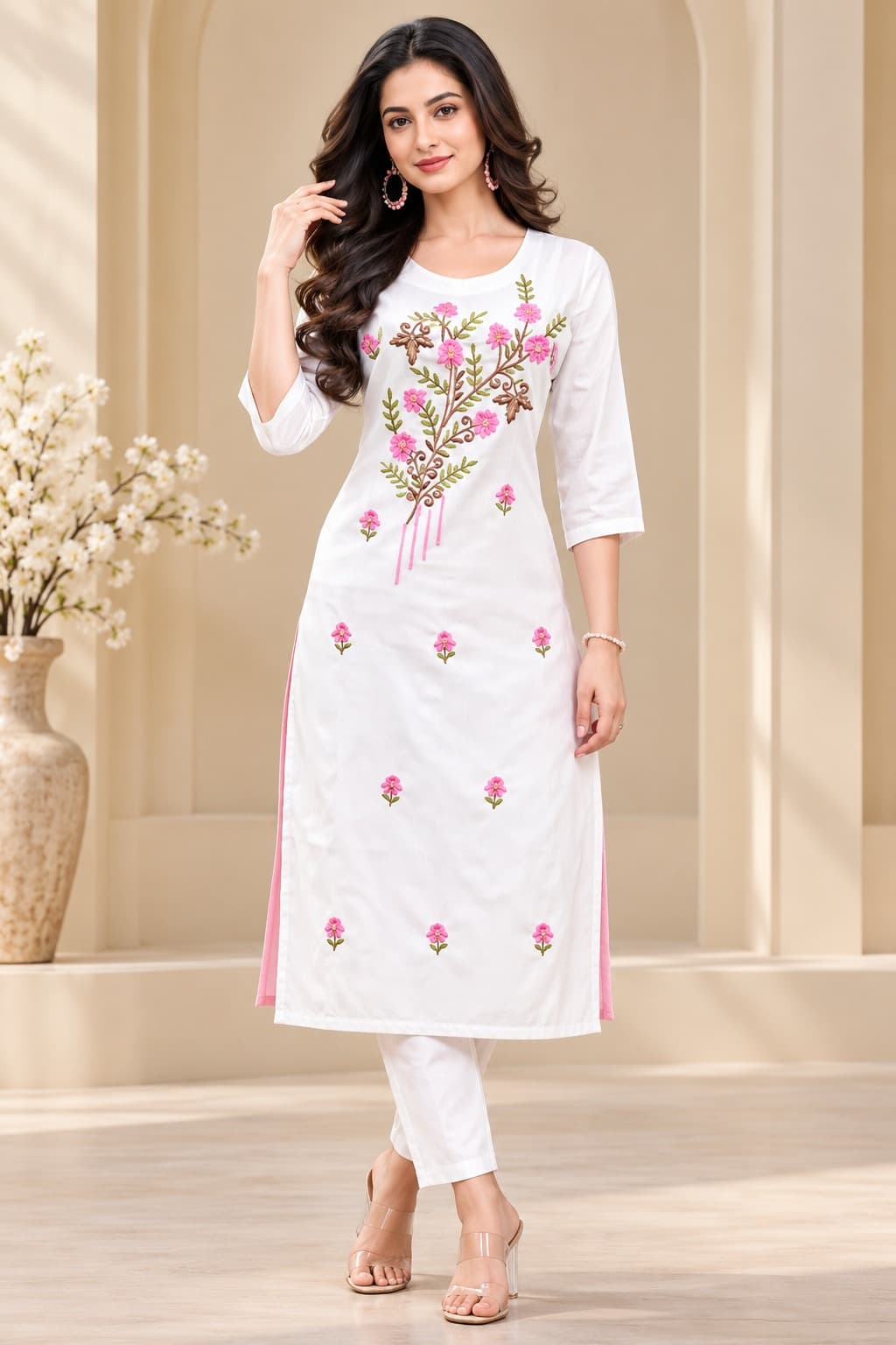 Simple, Elegant और Super Stylish 🤍🌸 ये कुर्ती पहनते ही लुक एकदम Gorgeous! 😍